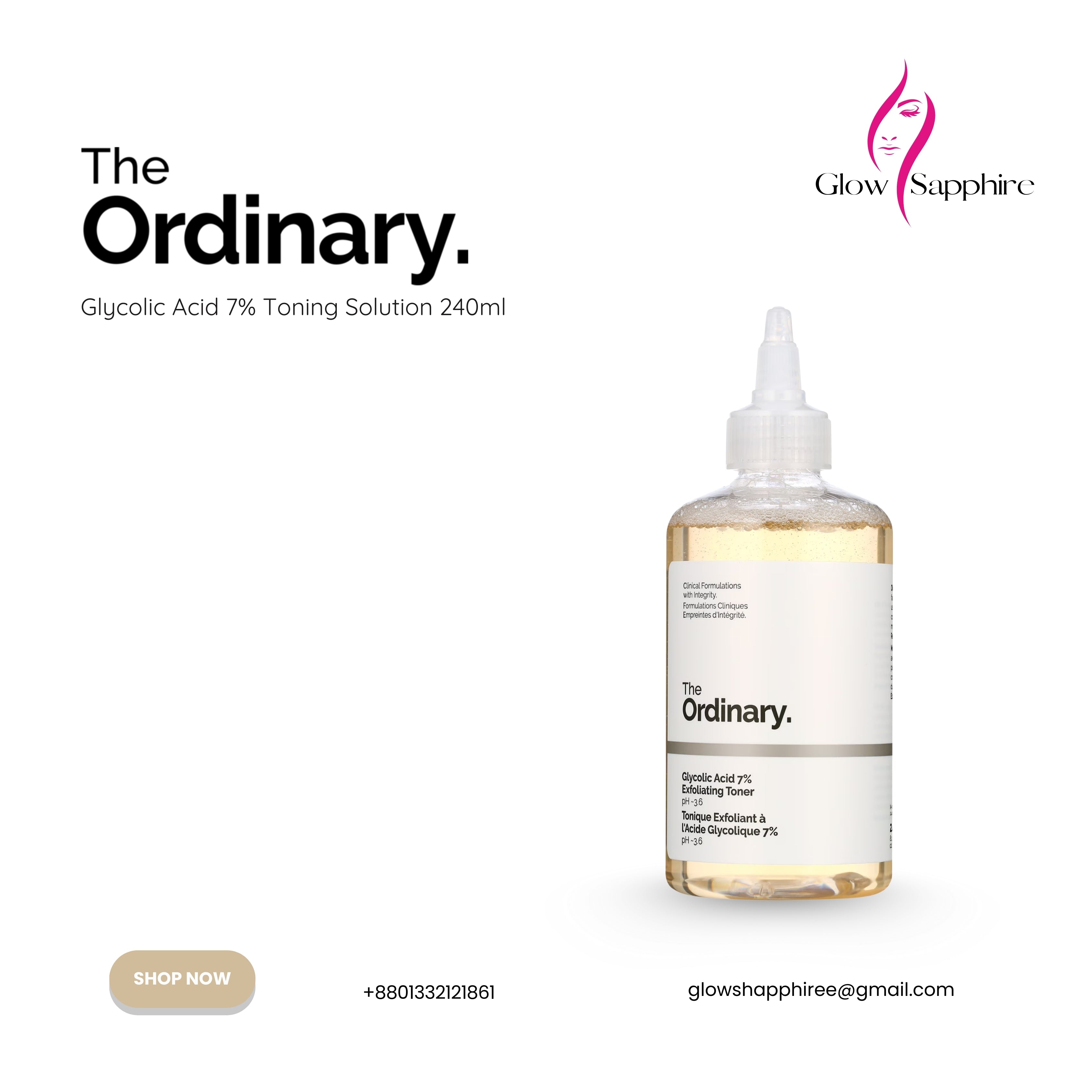 The Ordinary Glycolic Acid 7% Toning Solution 240ml