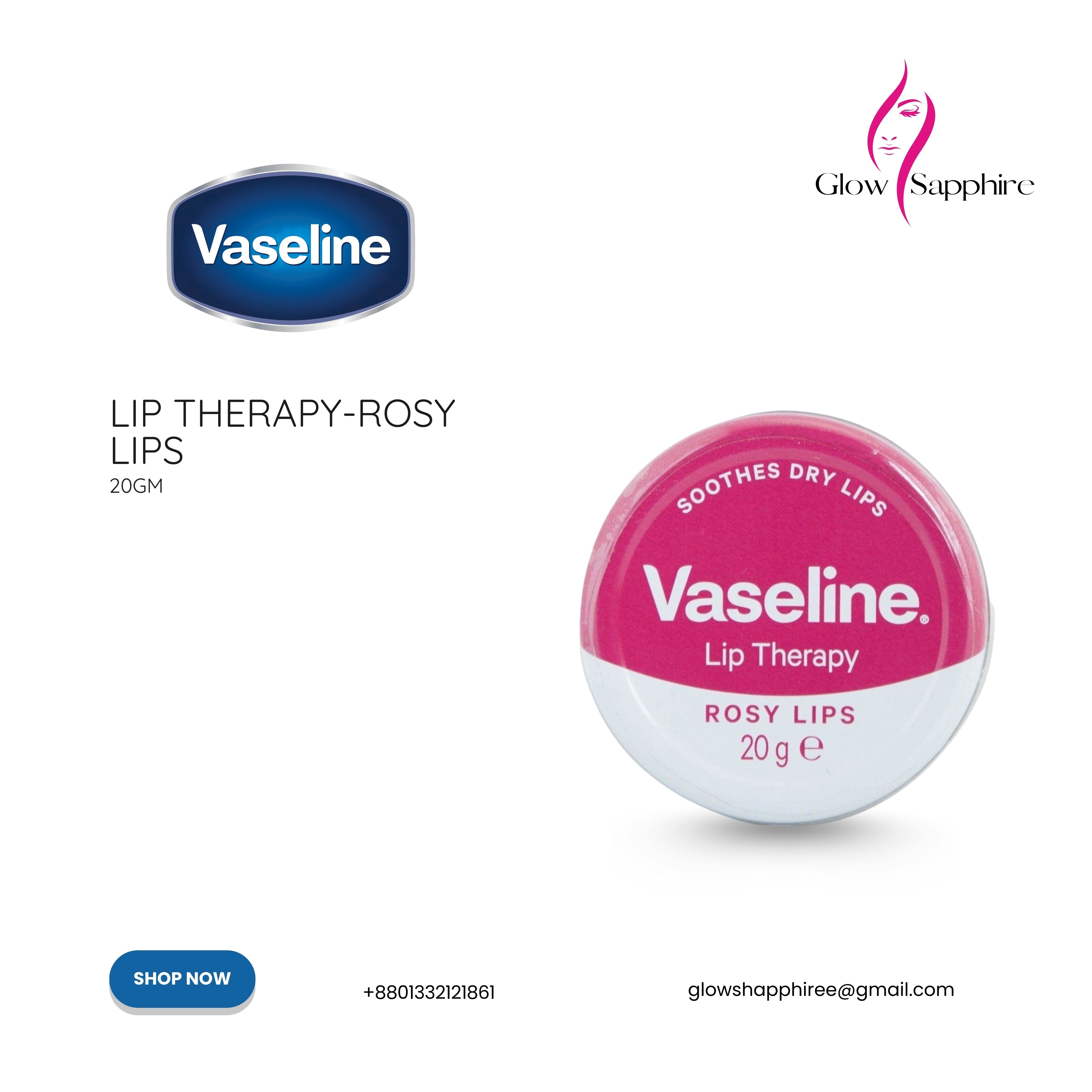 Vaseline Lip Therapy-Rosy Lips(20gm)
