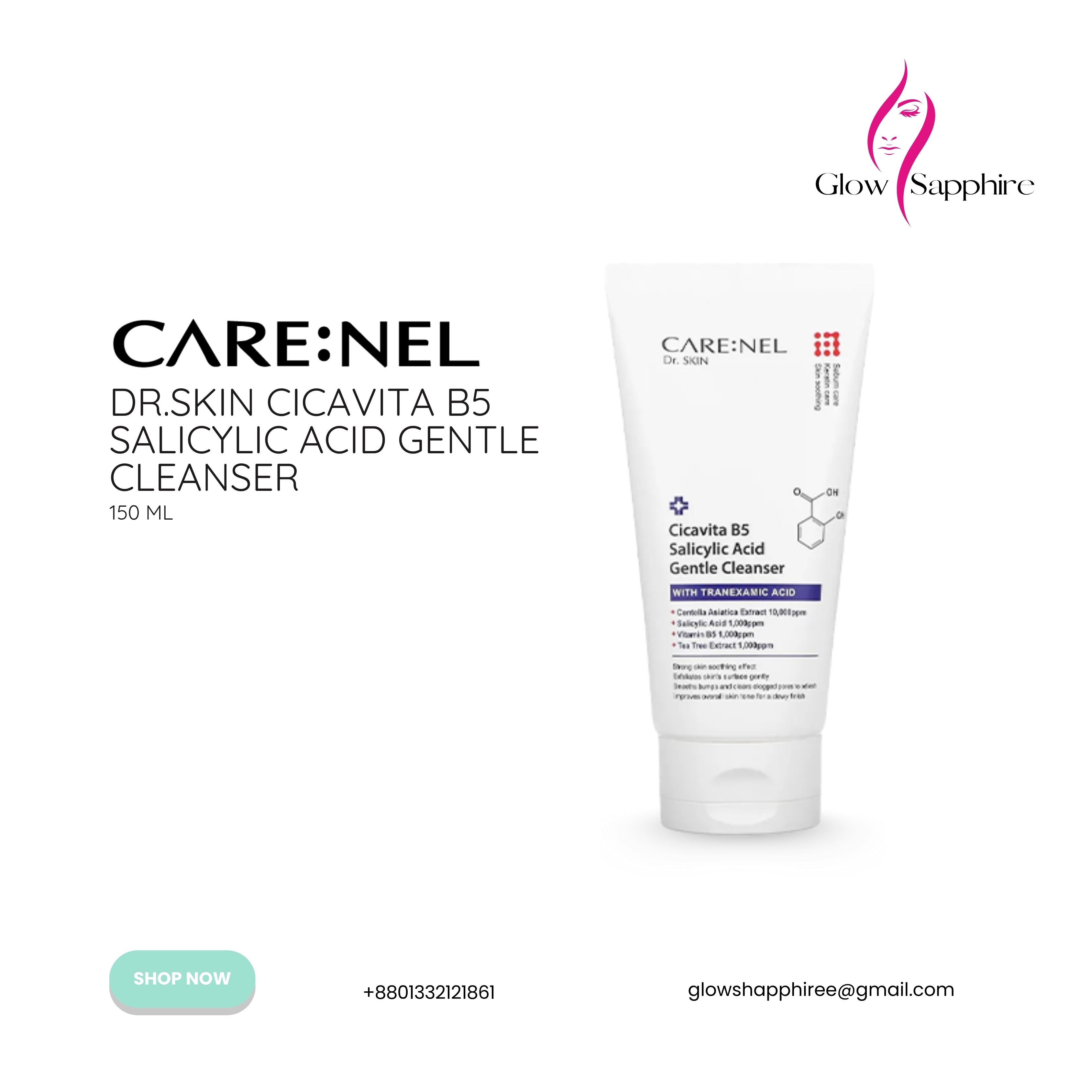 Care:NEL Dr.Skin Cicavita B5 Salicylic Acid Gentle Cleanser - 150ml