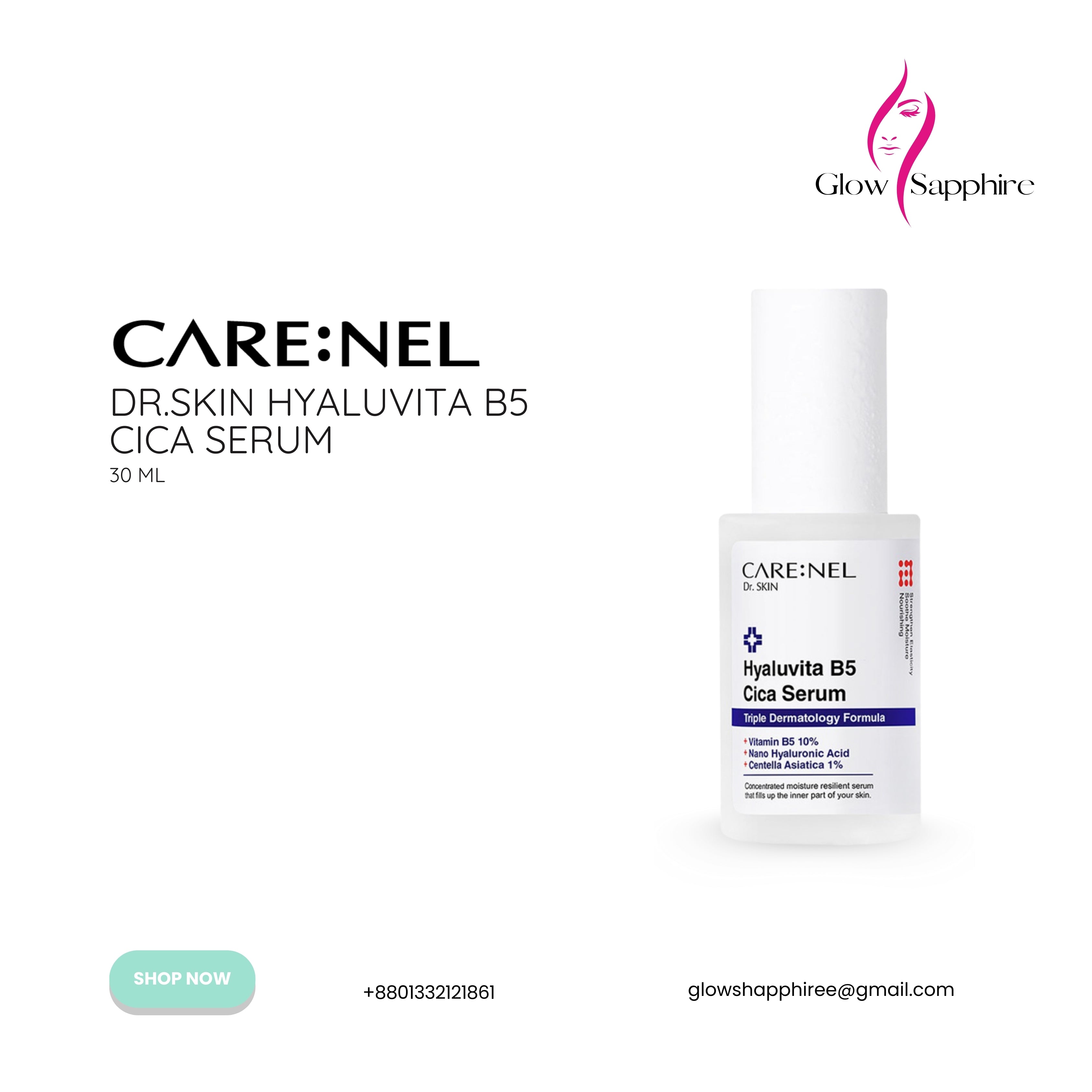 Care:NEL Dr.Skin Hyaluvita B5 Cica Serum - 30ml
