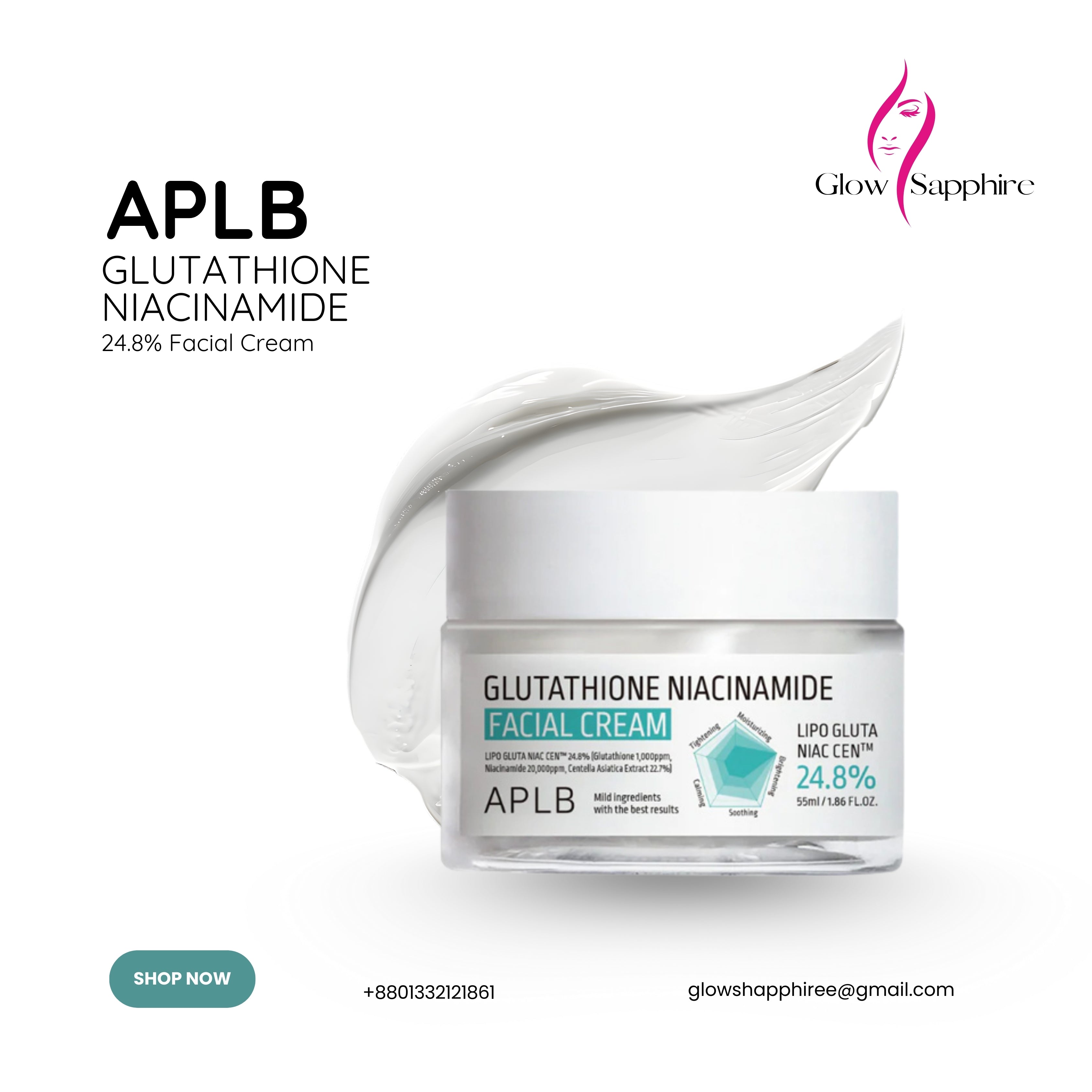 APLB Glutathione Niacinamide 24.8% Facial Cream